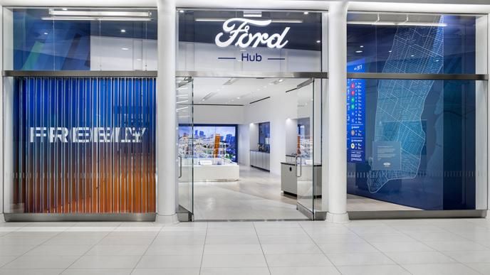 exterior of a ford hub mobility store