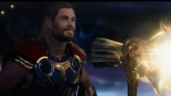 Thor as seen in the Love and Thunder trailer