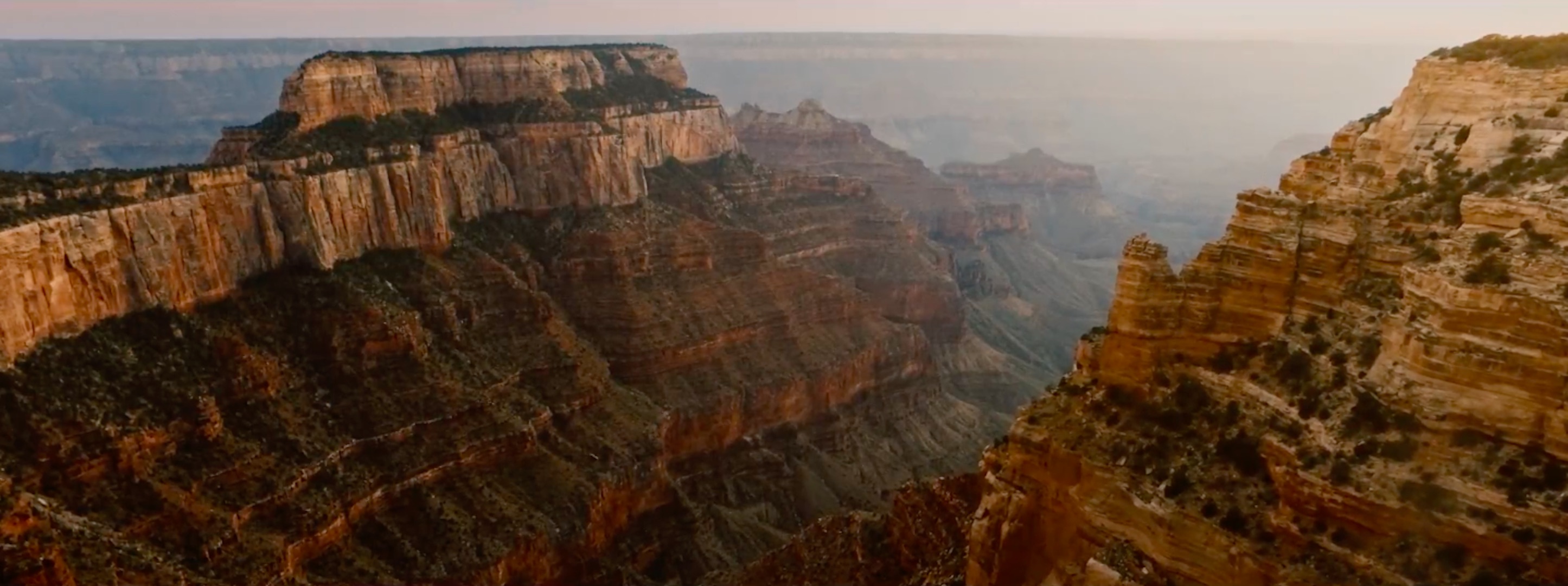 aerial view of the grand canyon