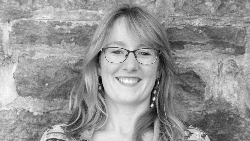 A black and white photo of Roxy Prophet