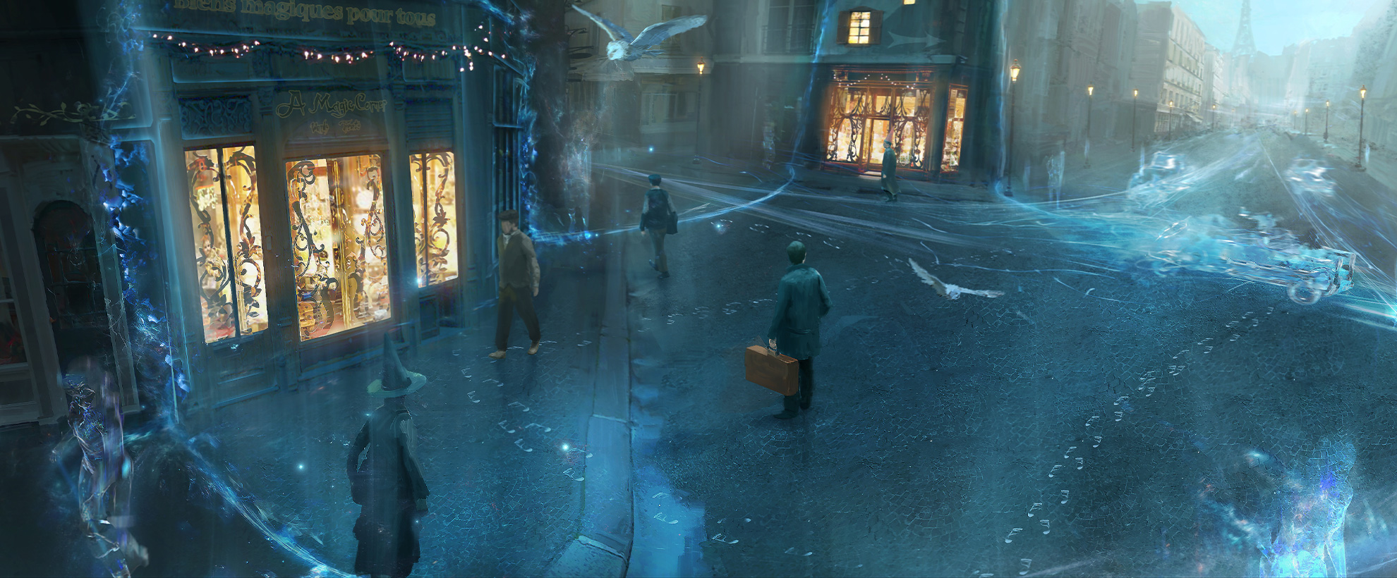 Concept Art for a wizarding community in Paris