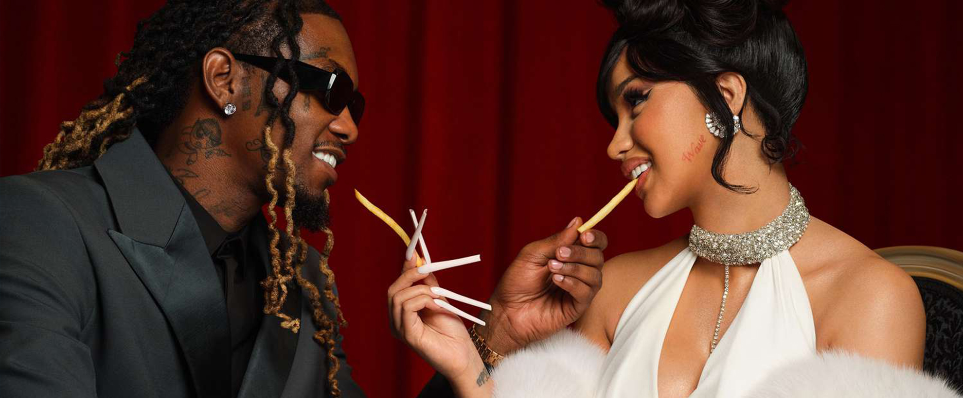 Cardi B and Offset feed each other McDonalds french fries