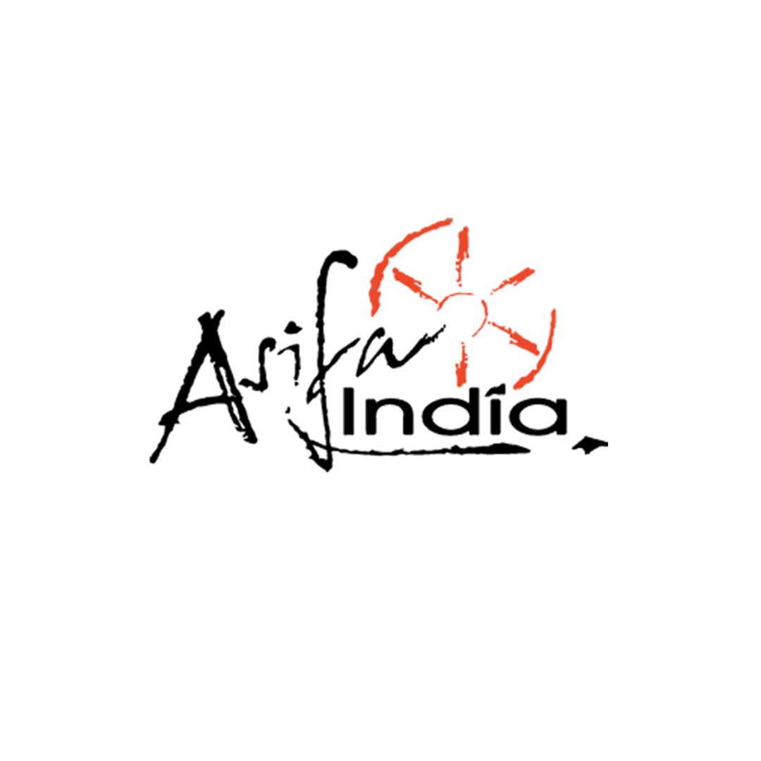 A white background with a black and orange ASIFA India logo