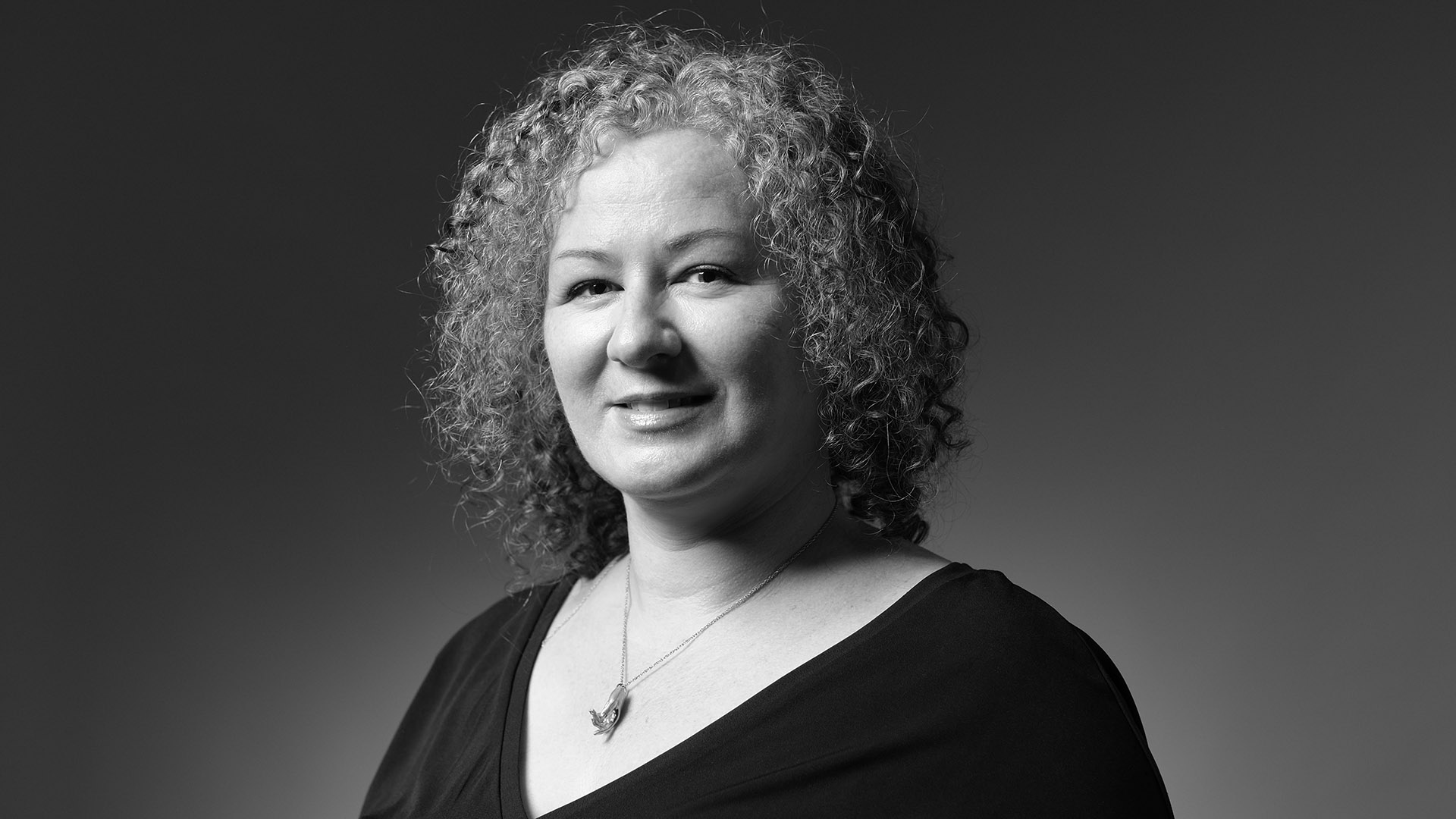 A black and white photo of Senior Compositor and VFX Supervisor Corrina Wilson