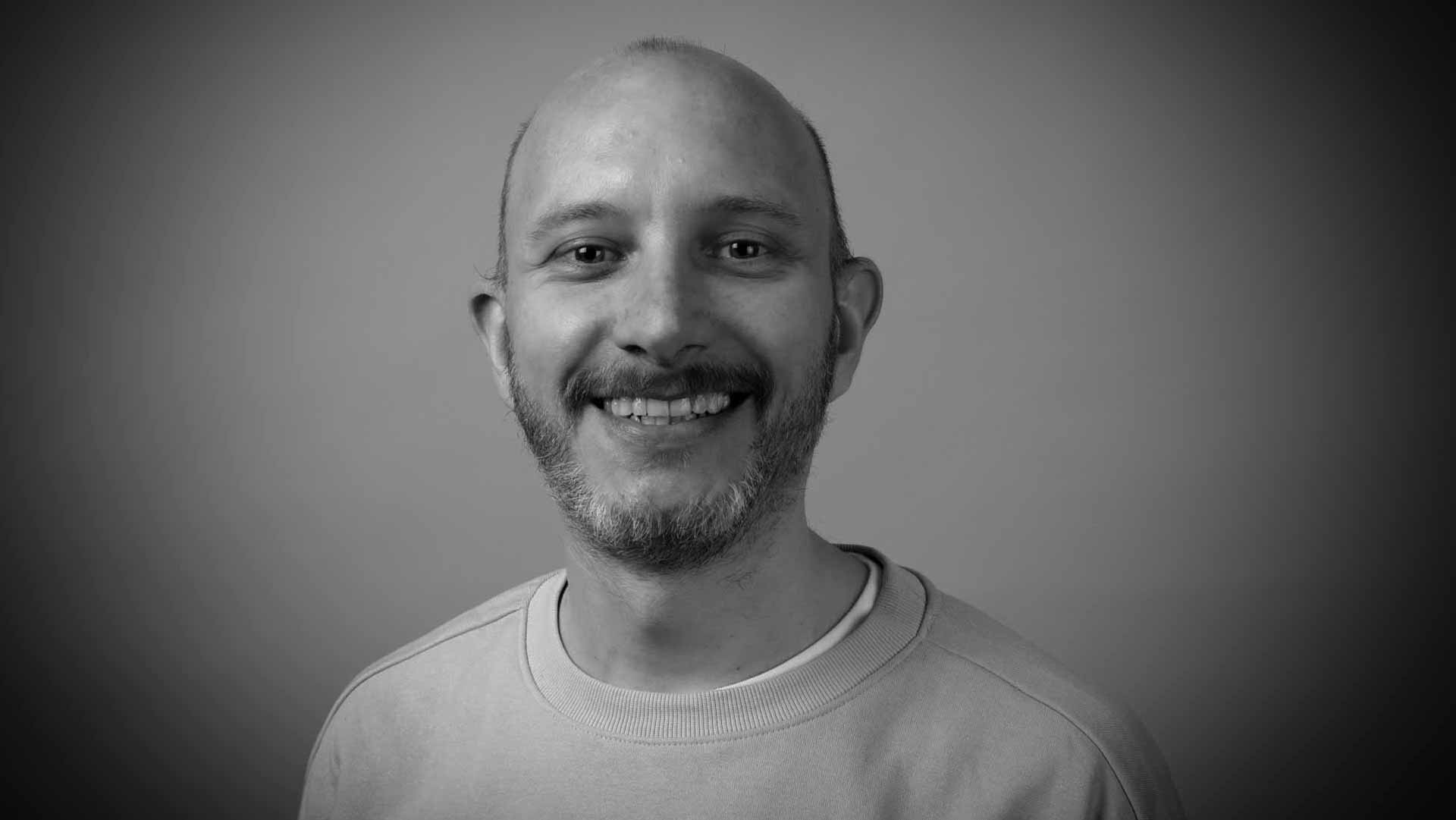 Black & White headshot of VFX Supervisor Patrick Ledda