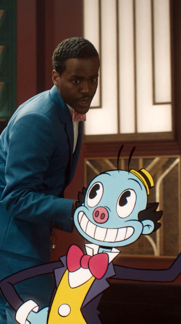 Ncuti Gatwa as Doctor Who with animated Mr Ring A Ding