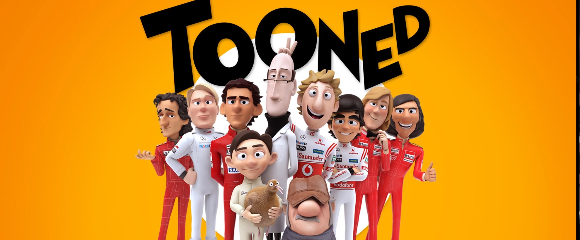Animated versions of famous Formula 1 racers