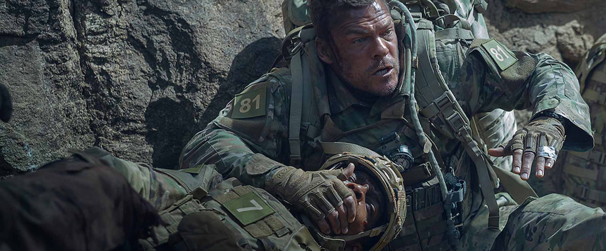 Two soldiers in a trench