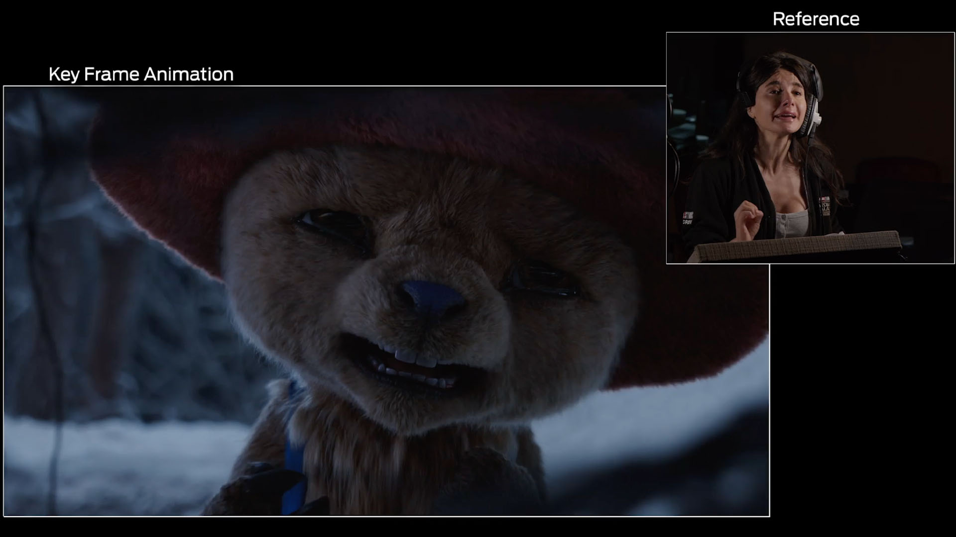 Chopper alongside facial reference from actress Mikaela Hoover