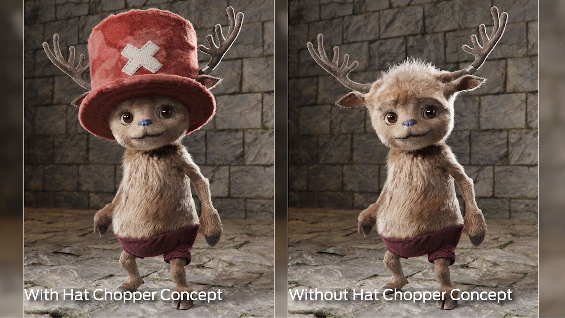 Chopper concept designs with and without the red hat