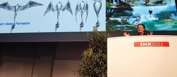 Creative Director Christian Manz gives a talk at FMX 2022