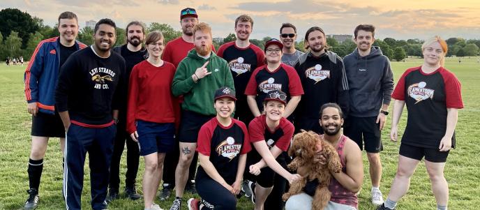 Framestore's Softball team take a team photo