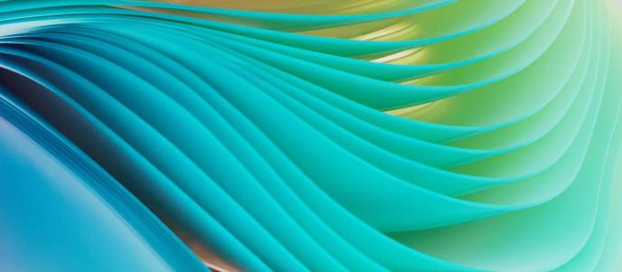 Blue and green ridges forming ambient waves