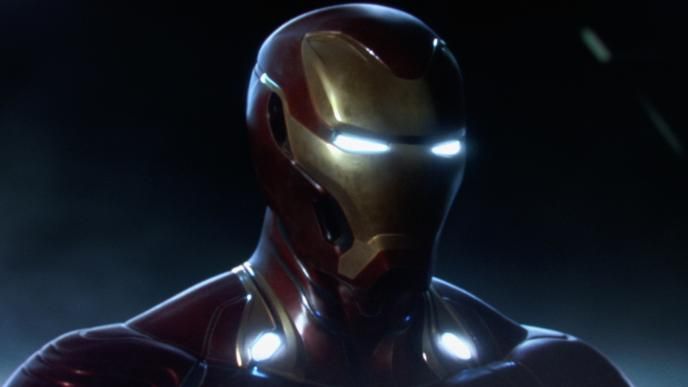 close up headshot of iron man
