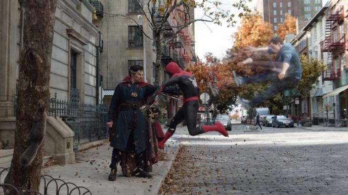 Doctor Strange displaces Spider-Man's spirit from his body