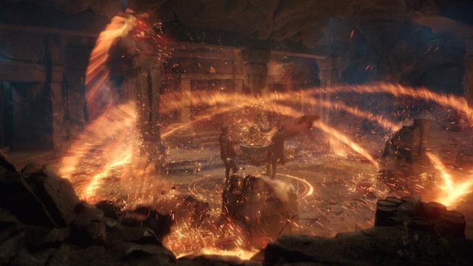 Doctor Strange casts a spell in Spider-Man: No Way Home