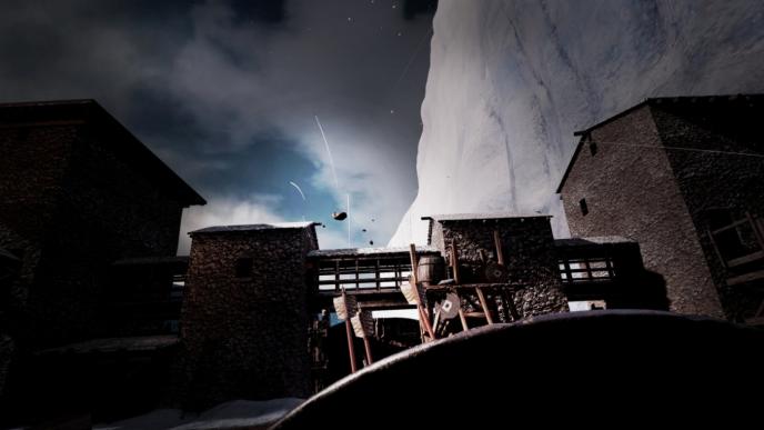 animated castle black courtyard