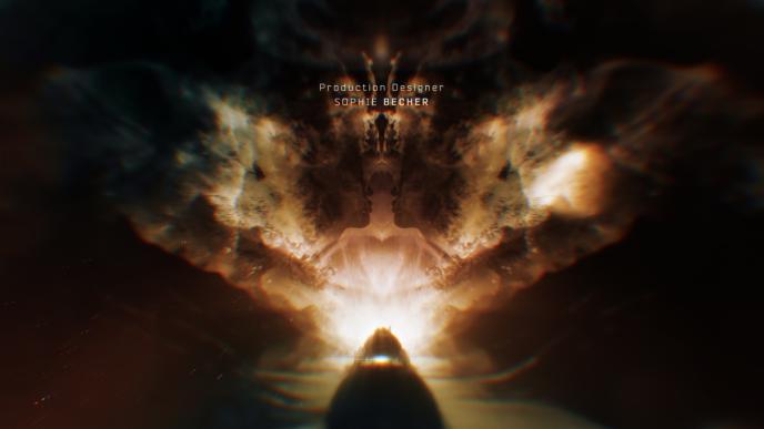 mirrored graphic design with text that says 'production designer sophie becher'
