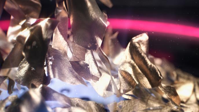 close up of gold particles graphic image 