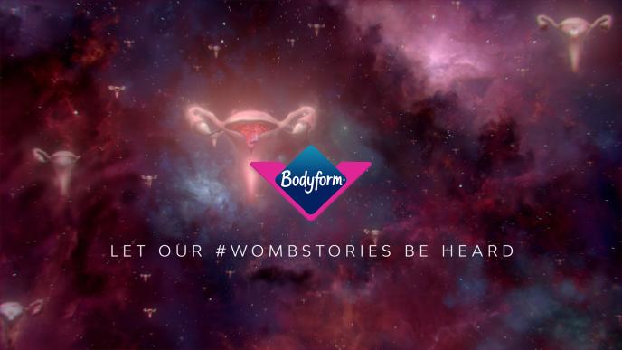 animated uteri in space for the bodyform wombstories campaign