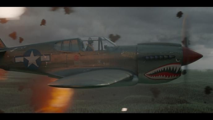 sideview of the plane in marwen
