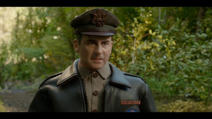 cg animated steve carrell as mark hogancamp