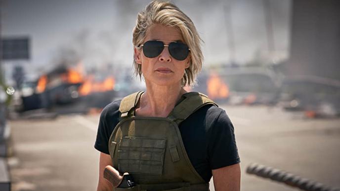 actress linda hamilton as sarah connor