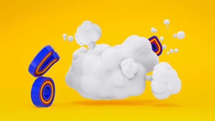 letters coming out of animation cartoon smoke