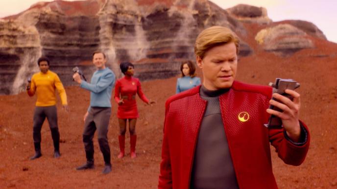 uss callister space crew on a planet
