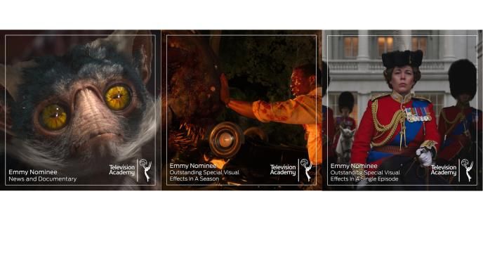three tiles of emmy nominated series