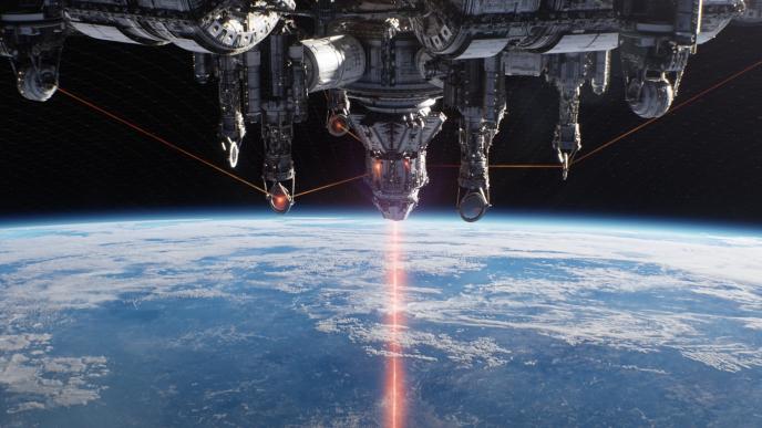 geostorm spacecraft above earth