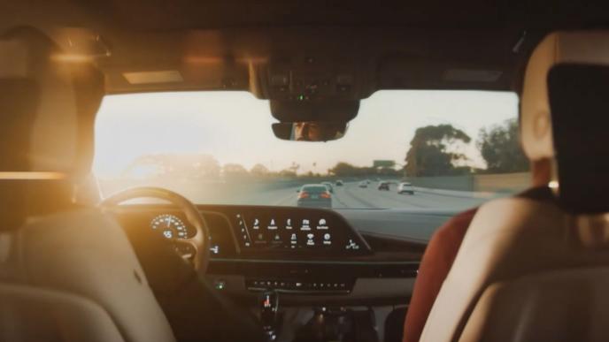 backseat passenger perspective of a car