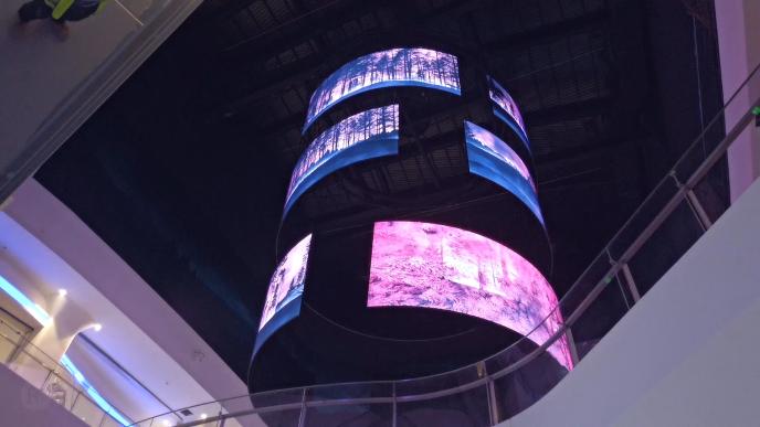 a large tower screen