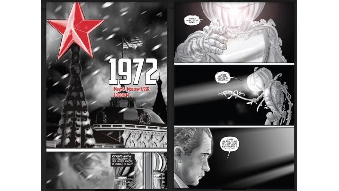 nixon's demons comic book pages