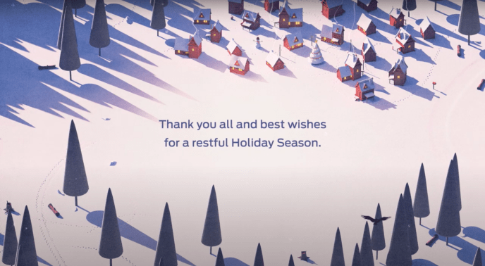 season's greetings postcard