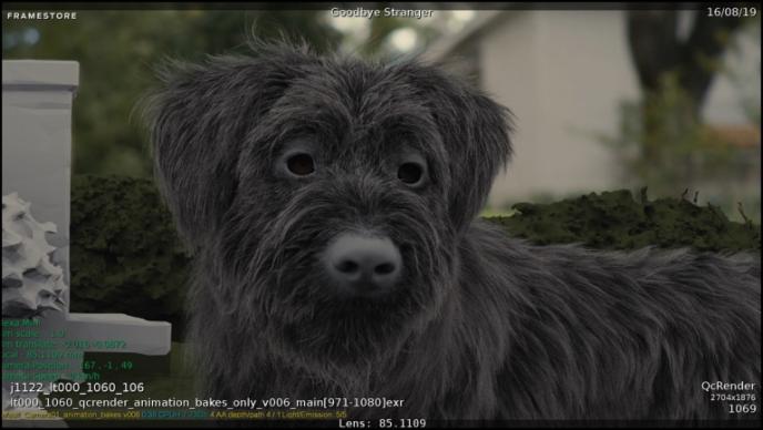 fibre animation process of tramp the dog