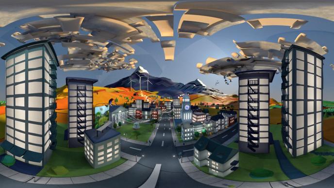animated vr cityscape