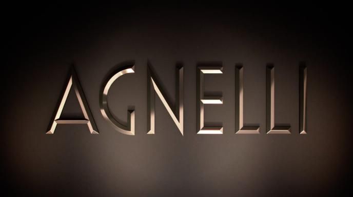golden text logo for agnelli