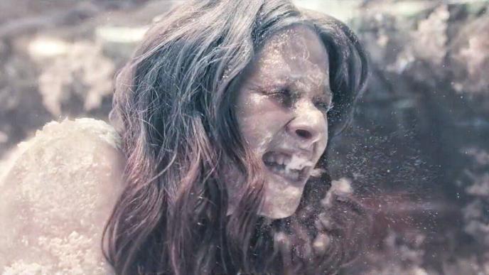 frozen girl from project power wincing
