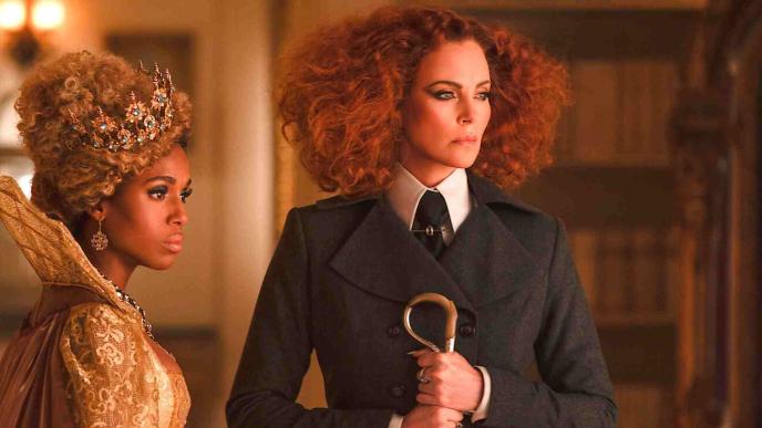 clarissa dovey and lady lesso looking to the right