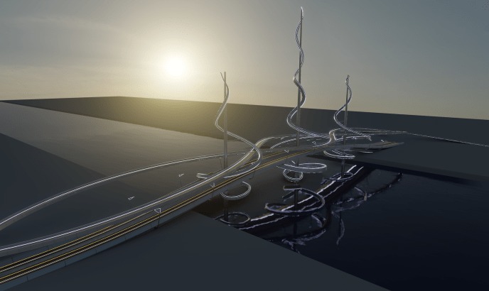 A futuristic bridge concept