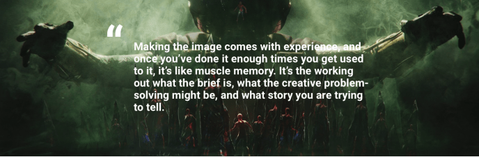A quote about storytelling from the article celebrating the 10 year anniversary of Framestore's Art Department