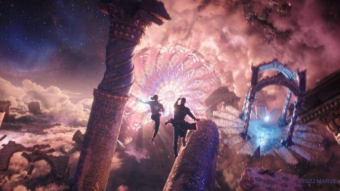 Doctor Strange and America Chavez leap