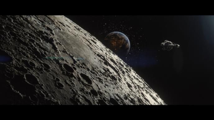 A planet in outer space