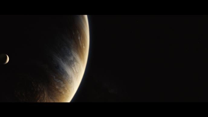 A planet in outer space