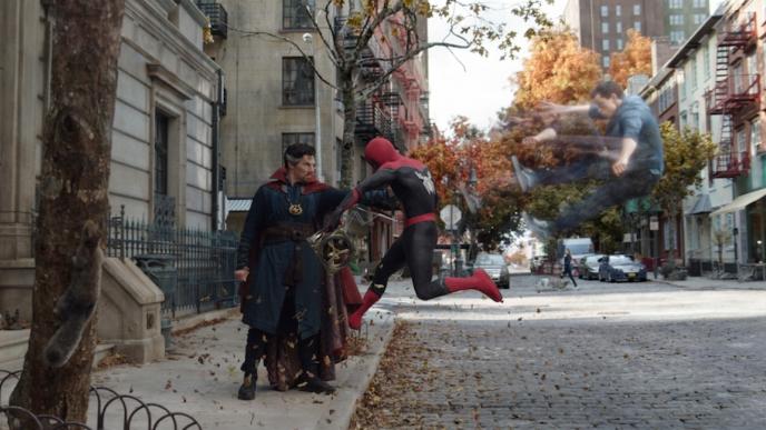 Doctor Strange displaces Spider-Man's spirit from his body