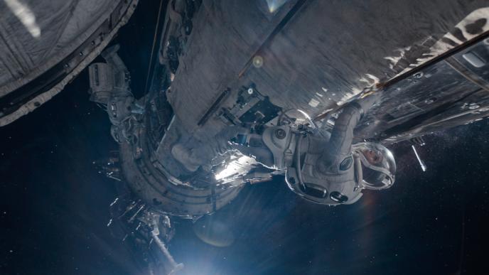 The final shot of an astronaut outside a spaceship