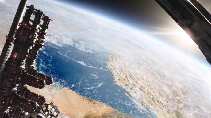 satellite image of earth taken from space