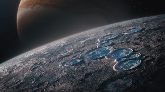 A planet seen from outer space