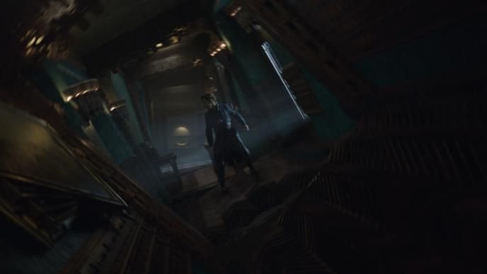 warping hallway scene from doctor strange